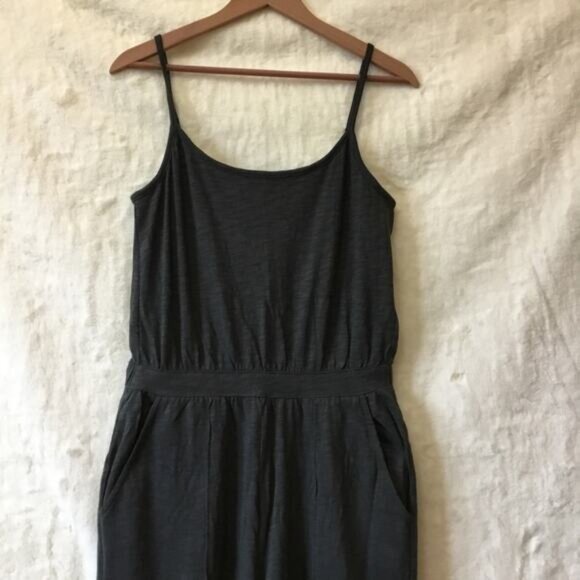 UpWest Gray Spaghetti Strap Wide Leg Jumpsuit - Picture 2 of 12